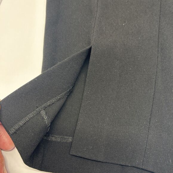 TAHARI Dress Pants Size 8 Black Straight Leg w/Side Slit Sash Belt New w/Tags - Picture 8 of 11